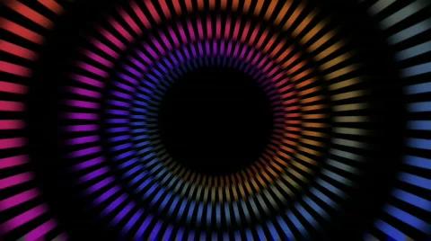 Rainbow circle tunnel background Stock Footage 641261