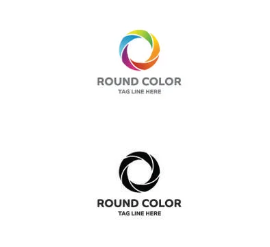 Rainbow Circle United Logo Stock Illustration