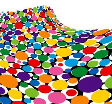 Rainbow circle wave Иллюстрация