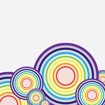 Rainbow circles background Stock-Illustration