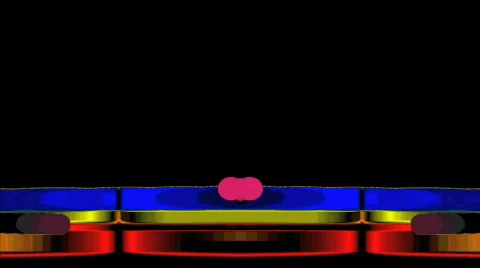 Rainbow circles forming bars Stock Footage 278018