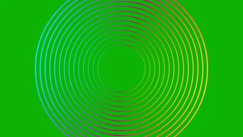 Rainbow circles green Video stock 260321964