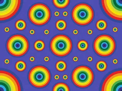 Rainbow circles Stock Illustration