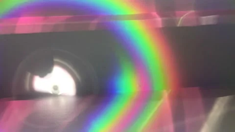 Rainbow Circular Illusions: Abstract Patterns in a Dynamic Flow Stock Footage 302946124