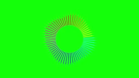 Rainbow circular loading spinner animation on green screen chroma key backg.. Stock Footage 344858540