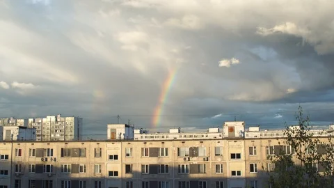 Rainbow in the city Stock Footage 111905601
