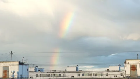 Rainbow in the city Stock Footage 111905778