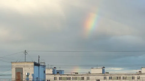 Rainbow in the city Stock Footage 111905972