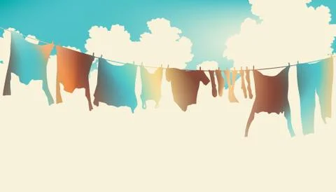 Rainbow clothes Stock-Illustration