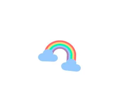 Rainbow cloud icon - weather forecast Stock Illustration