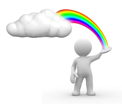 Rainbow cloud Stock Illustration