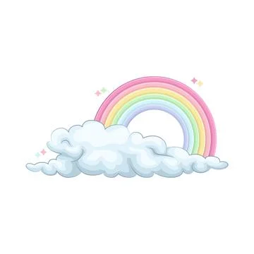 Rainbow cloud Illustration Stock Illustration