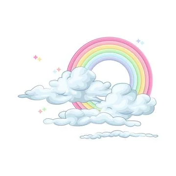 Rainbow cloud Illustration Illustrazione stock