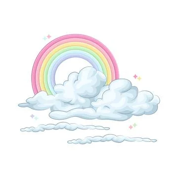 Rainbow cloud Illustration Stock Illustration