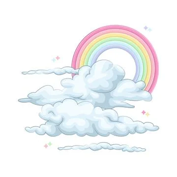 Rainbow cloud Illustration Stock Illustration
