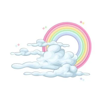 Rainbow cloud Illustration Stock Illustration