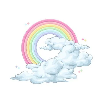 Rainbow cloud Illustration Stock Illustration