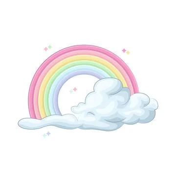 Rainbow cloud Illustration Stock Illustration