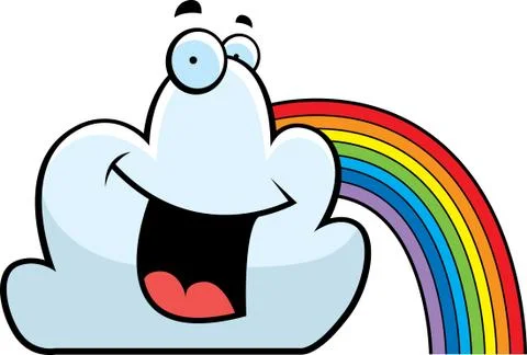 Rainbow Cloud Smiling Stock Illustration