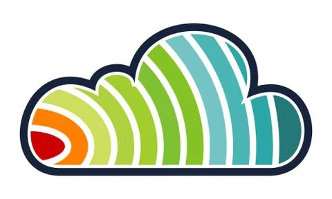 Rainbow Cloud Solution Stockillustratie