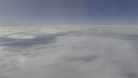 Rainbow in the clouds above Greenland Stock Footage 346636378