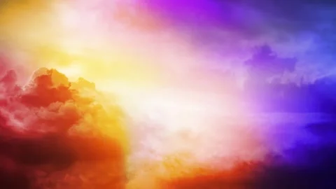 Rainbow Clouds Abstract Sky Background 4K Loop Stock Footage 291344188