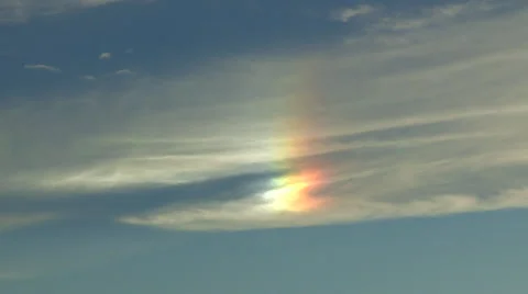 Rainbow in clouds Stock Footage 48142980