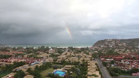 Rainbow in the clouds. Stock Footage 81133520