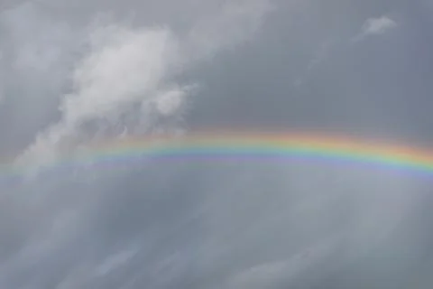 Rainbow clouds sky background Stock Photos