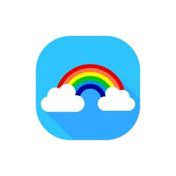 Rainbow clouds vector Stock Illustration