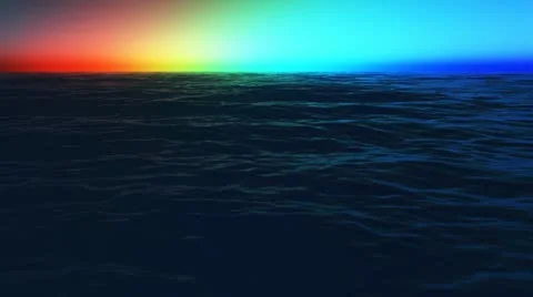 Rainbow at coast of the sea Stock Footage 11236095