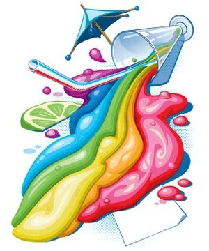 Rainbow cocktail Stock-Illustration
