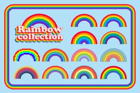 Rainbow collection Stock Illustration