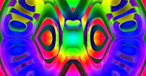 Rainbow Color Abstract Wave Liquid Pattern Wallpaper Background Stock Illustration