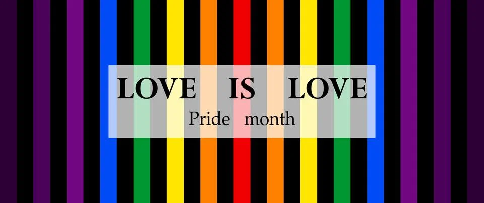 Rainbow color on black background, Let's Celebrate PRIDE month with colorfu.. Stock Illustration