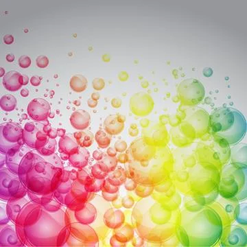 Rainbow color bubbles Stock Illustration
