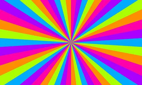 Rainbow color burst background. Rays background in retro style. Vector. 스톡 일러스트