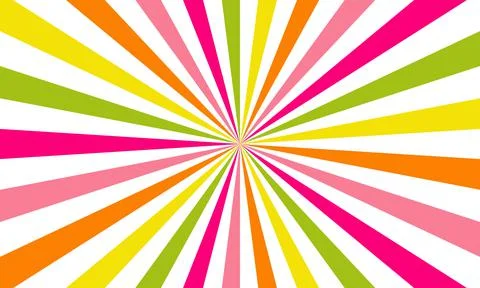 Rainbow color burst background. Rays background in retro style. Vector.	 Stock-Illustration