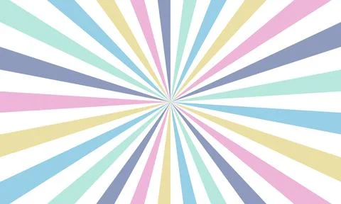 Rainbow color burst background. Rays background in retro style. Vector. Stock Illustration