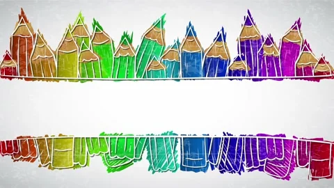 Rainbow Color Crayon Background Video stock 157089011