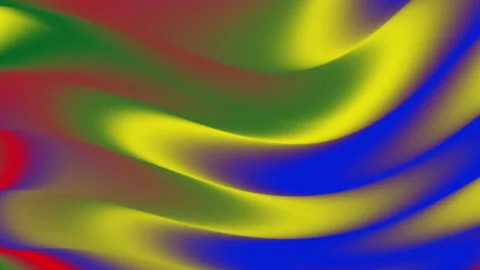 Rainbow color curve wave flowing abstract background Stock Footage 342095500