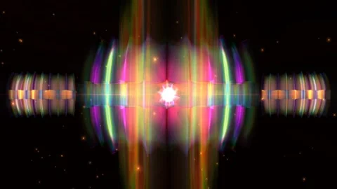 Rainbow Color Elliptic Lights Moving Animation Stock Footage 275208698