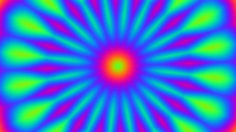 Rainbow Color Floral Pattern Trippy Psychedelic Visuals Random 스톡 동영상 147107475