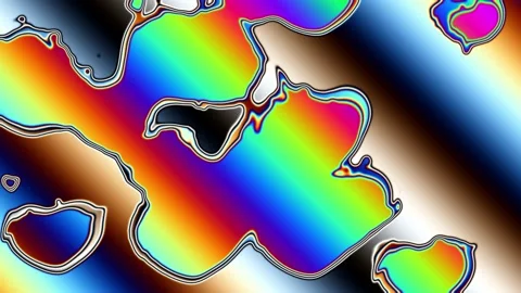 Rainbow color fluid animation gradient background effect Stock Footage 204039357