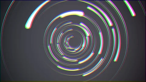 Rainbow color glitch rotating lines drops background animation New quality Stock Footage 111796405