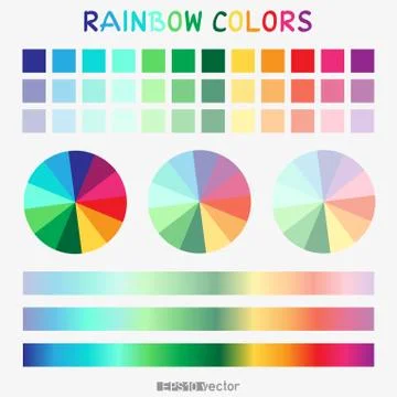Rainbow color gradient template Stock Illustration