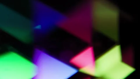 Rainbow Color Lights On Prism Light Leaks Abstract Effects Stock Footage 322112720