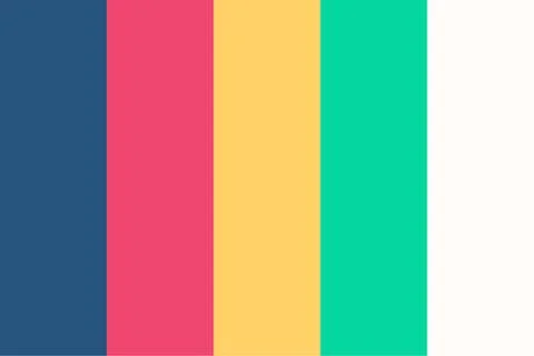 Rainbow Color Palette Guide Illustrazione stock