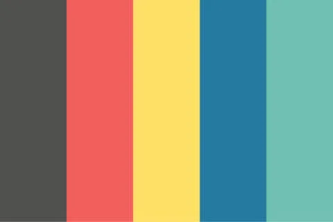 Rainbow Color Palette Guide Stock Illustration
