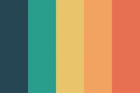 Rainbow Color Palette Guide Stock Illustration